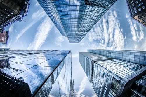 Curtain Wall Buildings and Sky